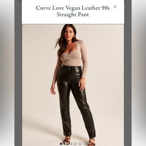 Curve Love Vegan Leather 90s Straight Pant